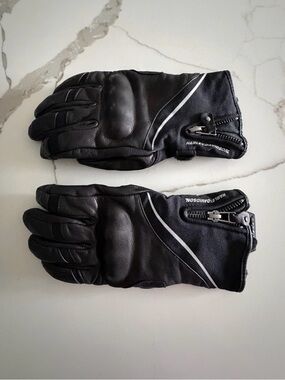 Harley FXRG Women's Leather Dual-Chamber Ventilated Motorcycle Gloves Size Small